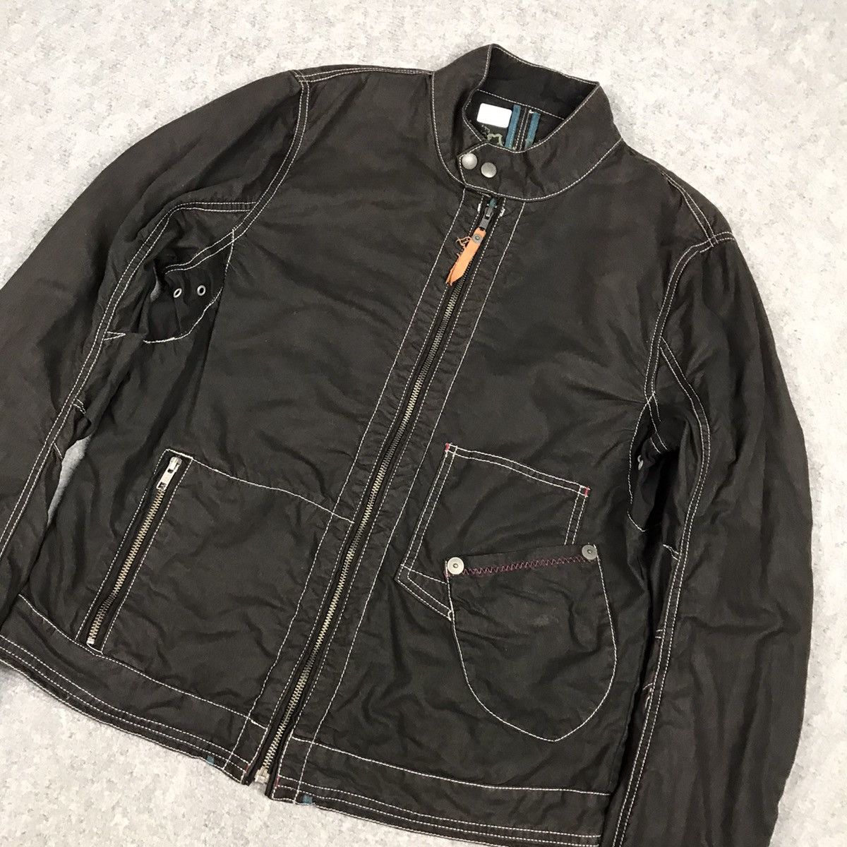 Japanese Brand × Vintage JAPANESE BALL JAPAN STYLE BIKER ZIPPER JACKET BLACK Size US M / EU 48-50 / 2 - 3 Thumbnail