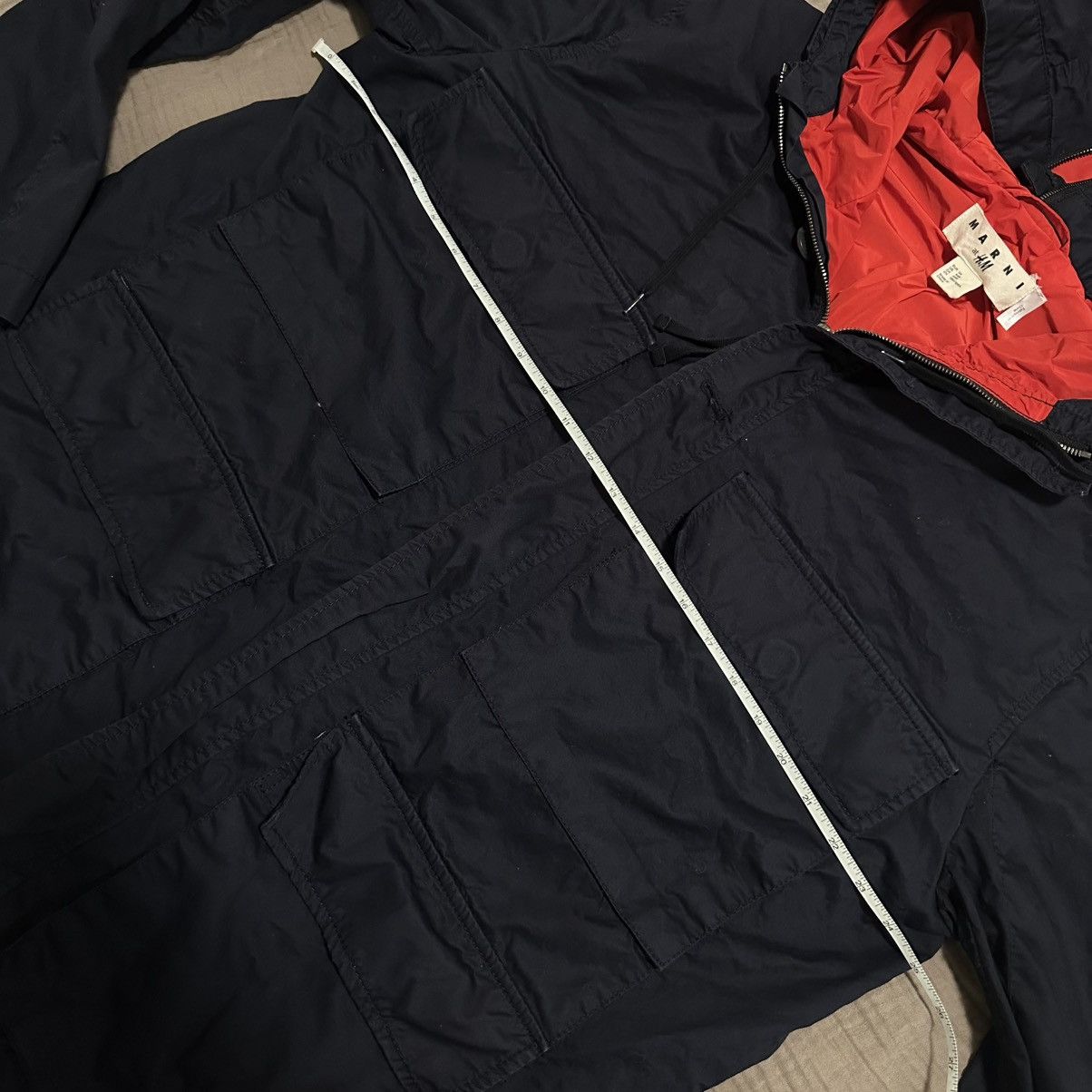 Marni MARNI x H&M Jacket Men's US 44R (Large) Parka Blue/Red Size US L / EU 52-54 / 3 - 4 Thumbnail