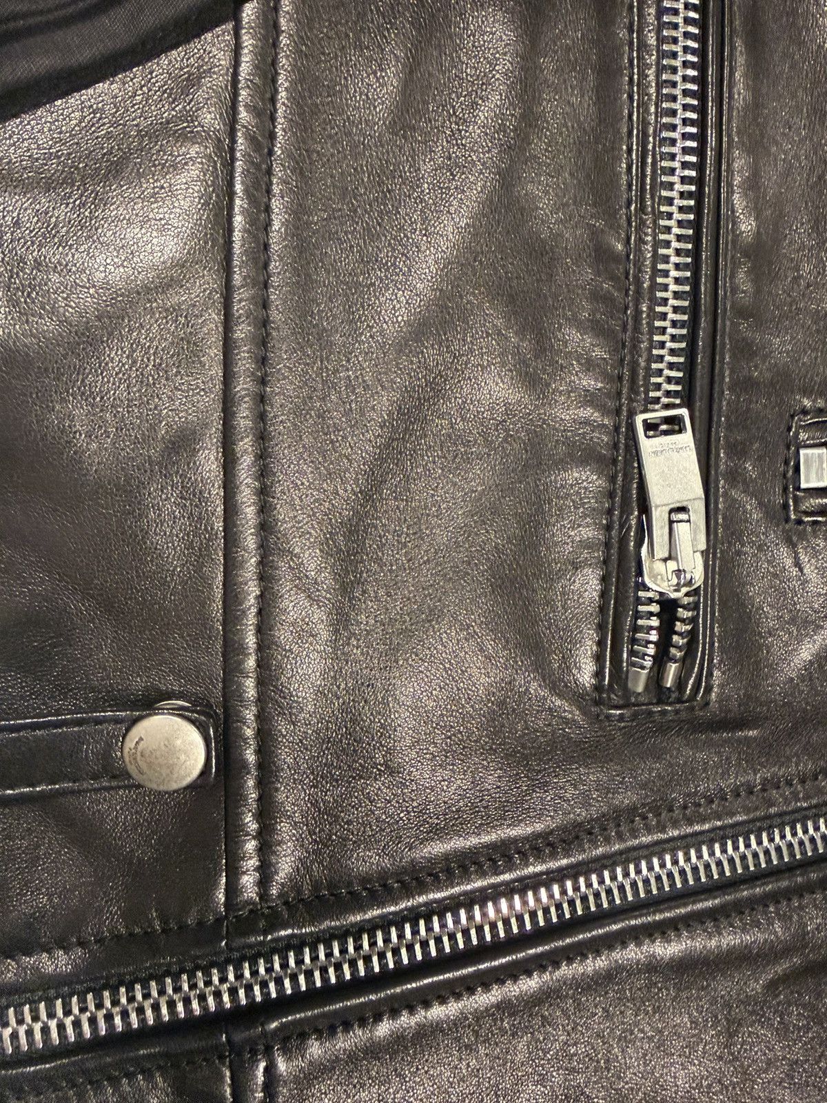 Saint Laurent Paris Saint Laurent Hedi Slimane leather jacket. 56/XL. Size US XL / EU 56 / 4 - 3 Thumbnail