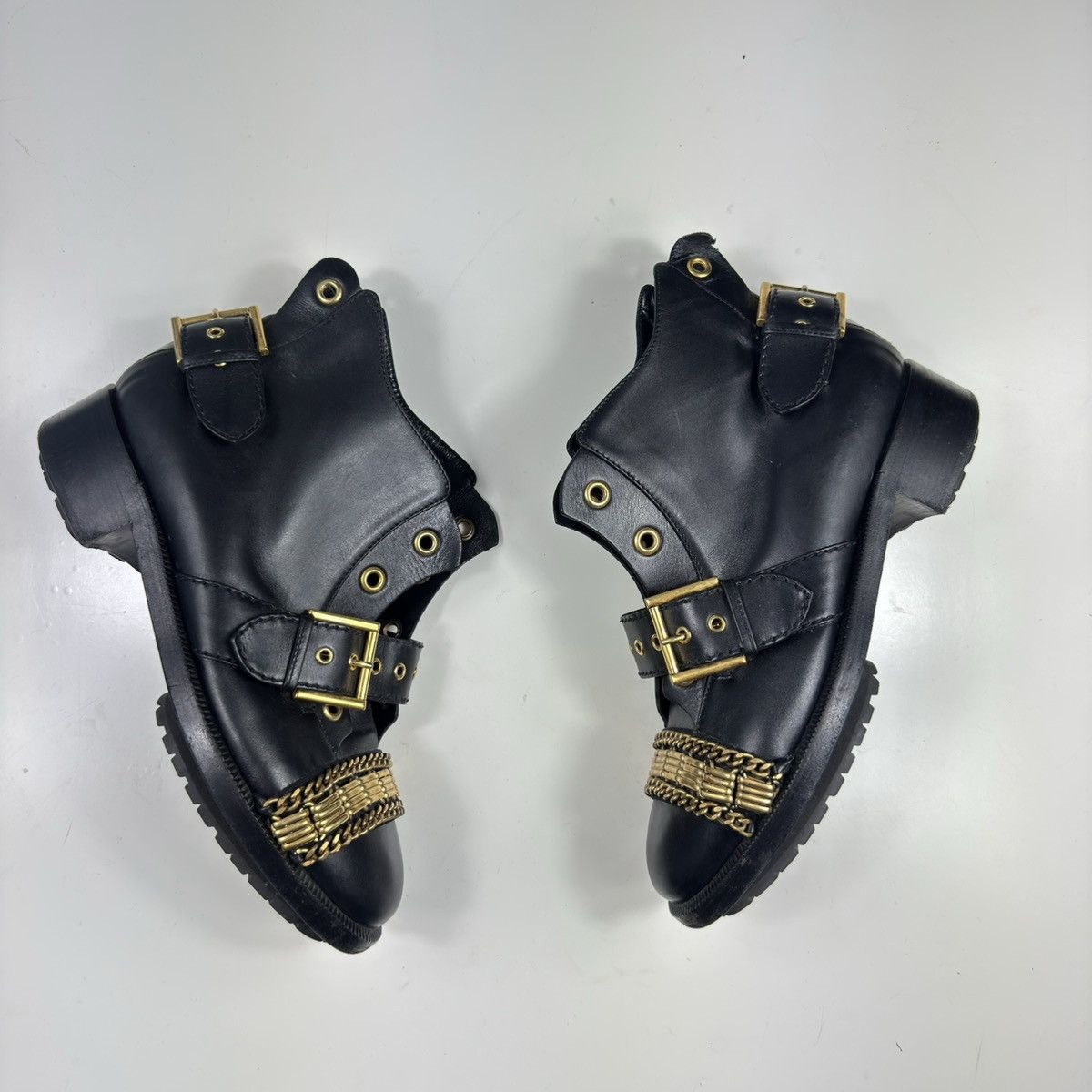Alexander McQueen Alexander mcqueen Chain-link Accents Combat Boots Biker 39 Size US 9 / IT 39 - 5 Thumbnail