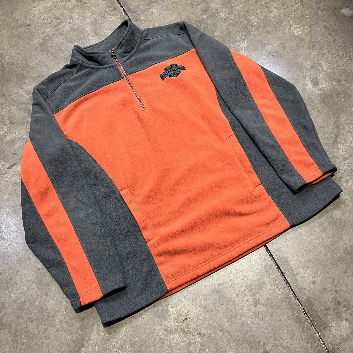 Harley Davidson Harley Davidson Fleece Half Zip Jacket Sweatshirt Logo Size US XXL / EU 58 / 5 - 2 Thumbnail