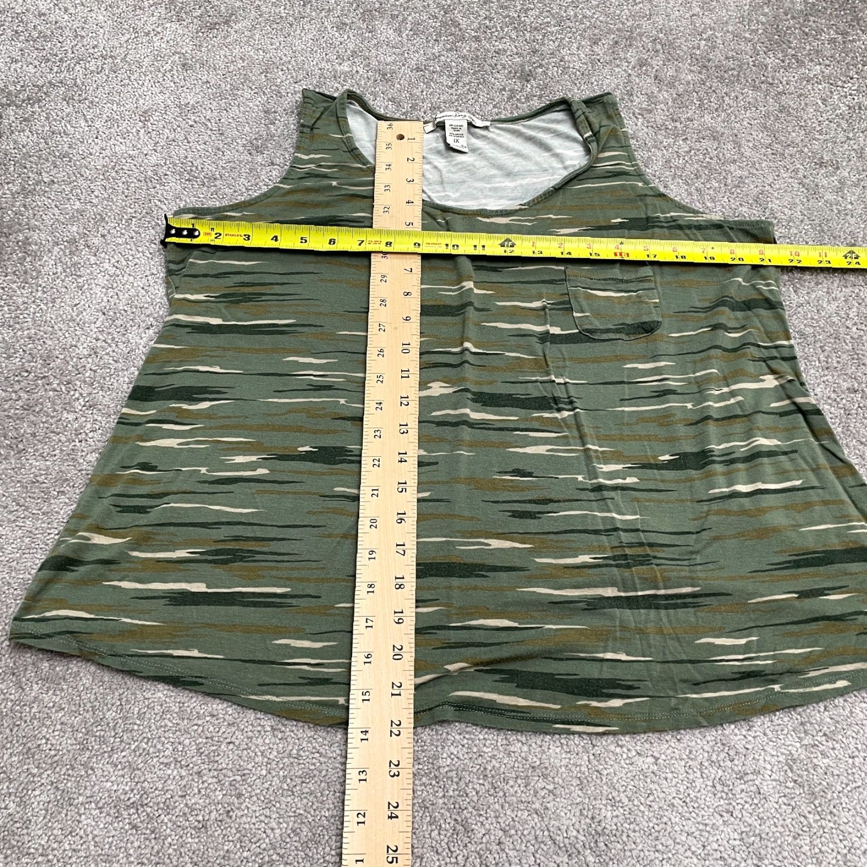 Vintage American Rag Cie Tank Womens 1X Green Camouflage Sleeveless Casual Outdoor Size XL / US 12-14 / IT 48-50 - 5 Thumbnail