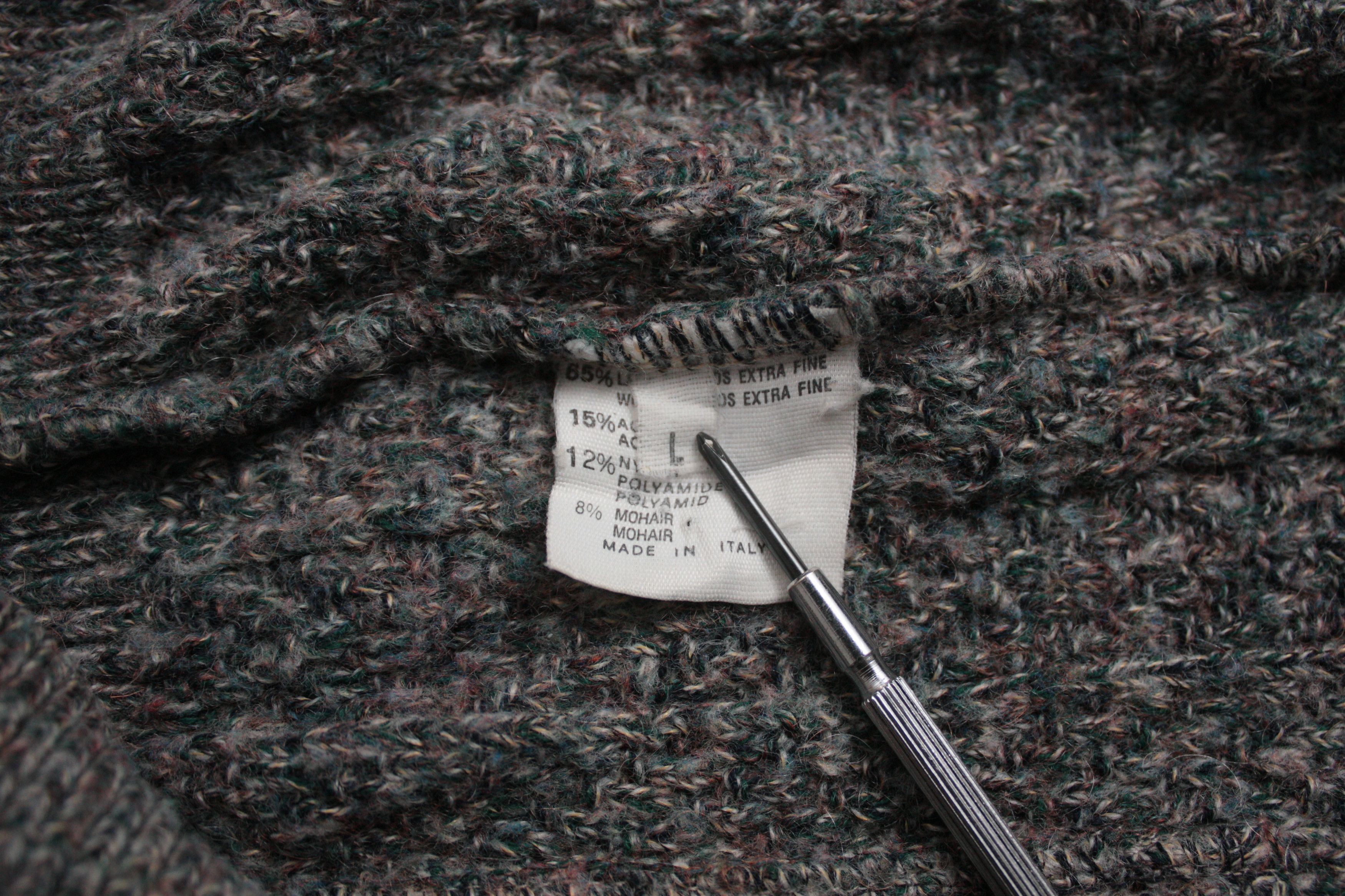 Missoni Example Gray Knitted Wool V-Neck Cardigan