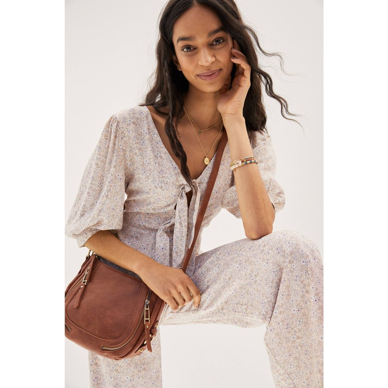 Anthropologie New Anthropologie Aceline Floral Jumpsuit En Saison $178 XS Size 26" / US 2 / IT 38 - 2 Thumbnail