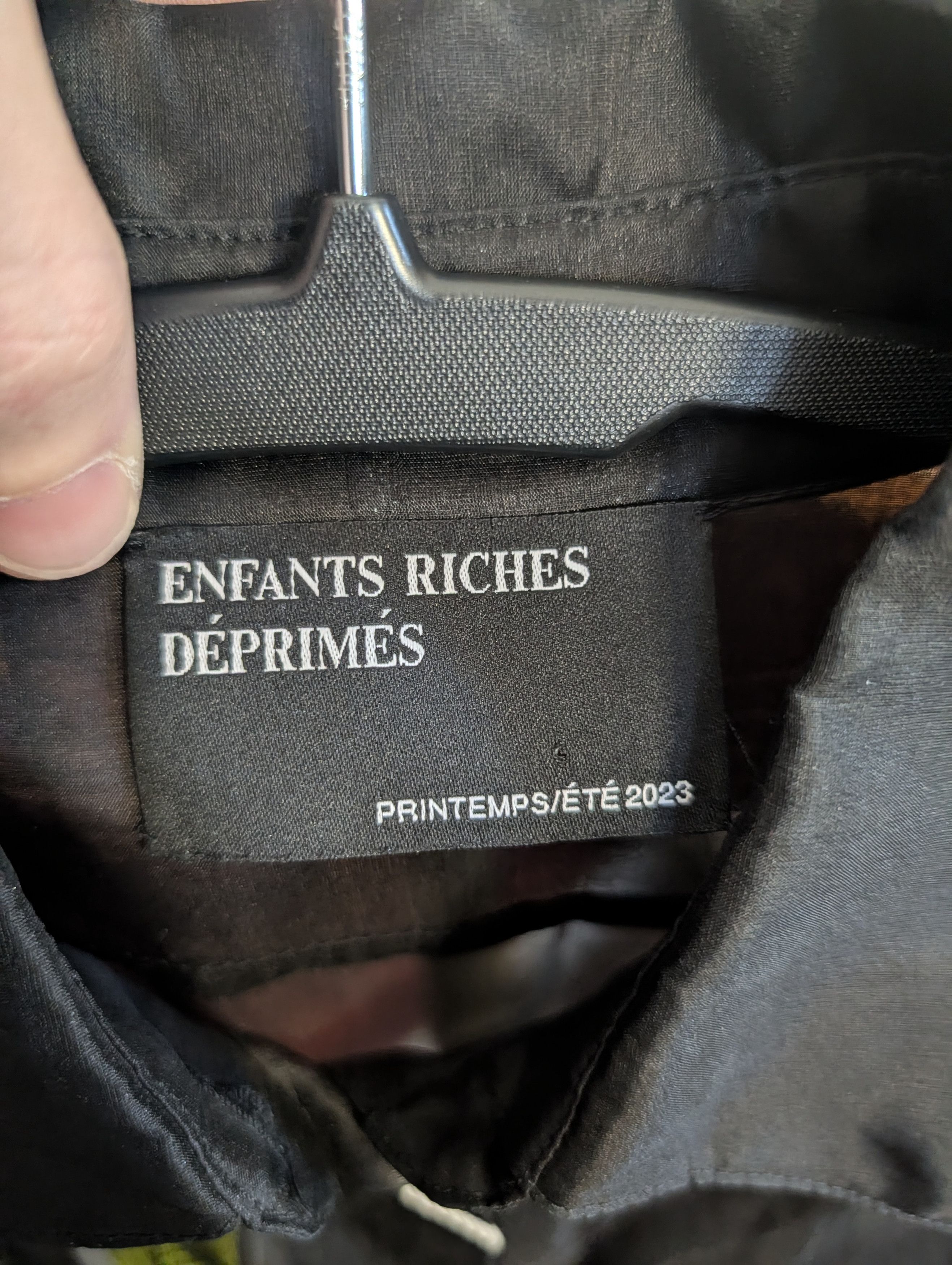 Enfants Riches Deprimes 100% silk sheer black button-up bodysuit 2023 NEW Size M / US 6-8 / IT 42-44 - 11 Thumbnail
