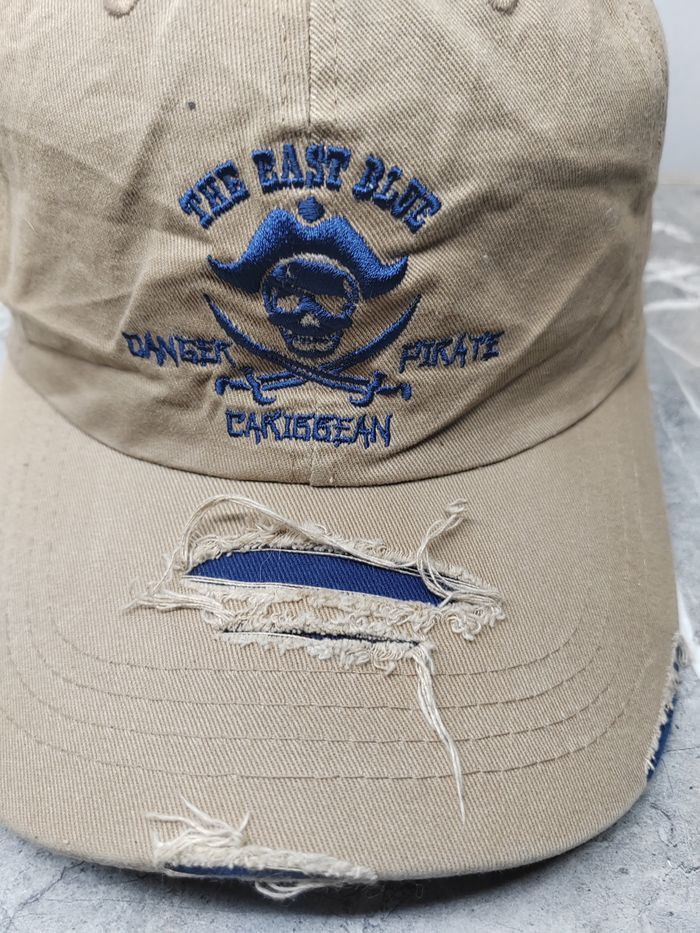 Vintage Vintage The East Blue Danger Pirate Distressed Style Cap Size ONE SIZE - 3 Thumbnail
