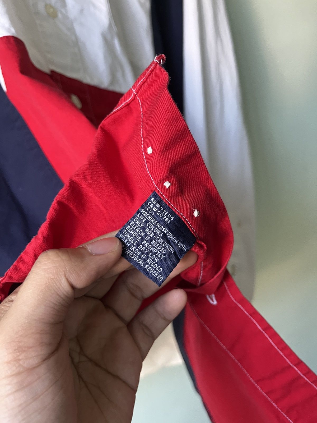 Tommy Hilfiger × Vintage Vintage Tommy Hilfiger Big Flag Button Up Size US XL / EU 56 / 4 - 6 Thumbnail