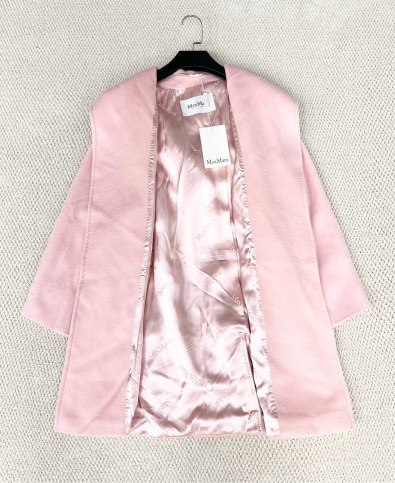 Missing Since Thursday MaxMara Pink Camel Hair Robe Coat-2508 Size US M / EU 48-50 / 2 - 6 Thumbnail