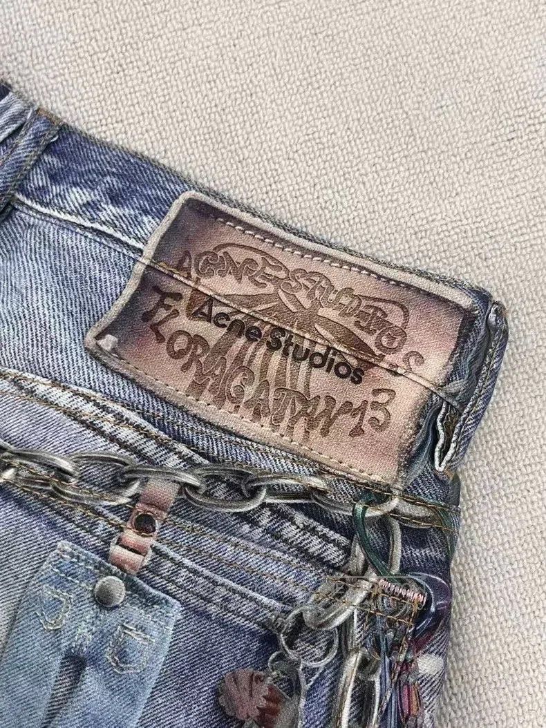 Acne Studios Acne Studios 3D Print Denim Shorts. Size US 32 / EU 48 - 3 Thumbnail