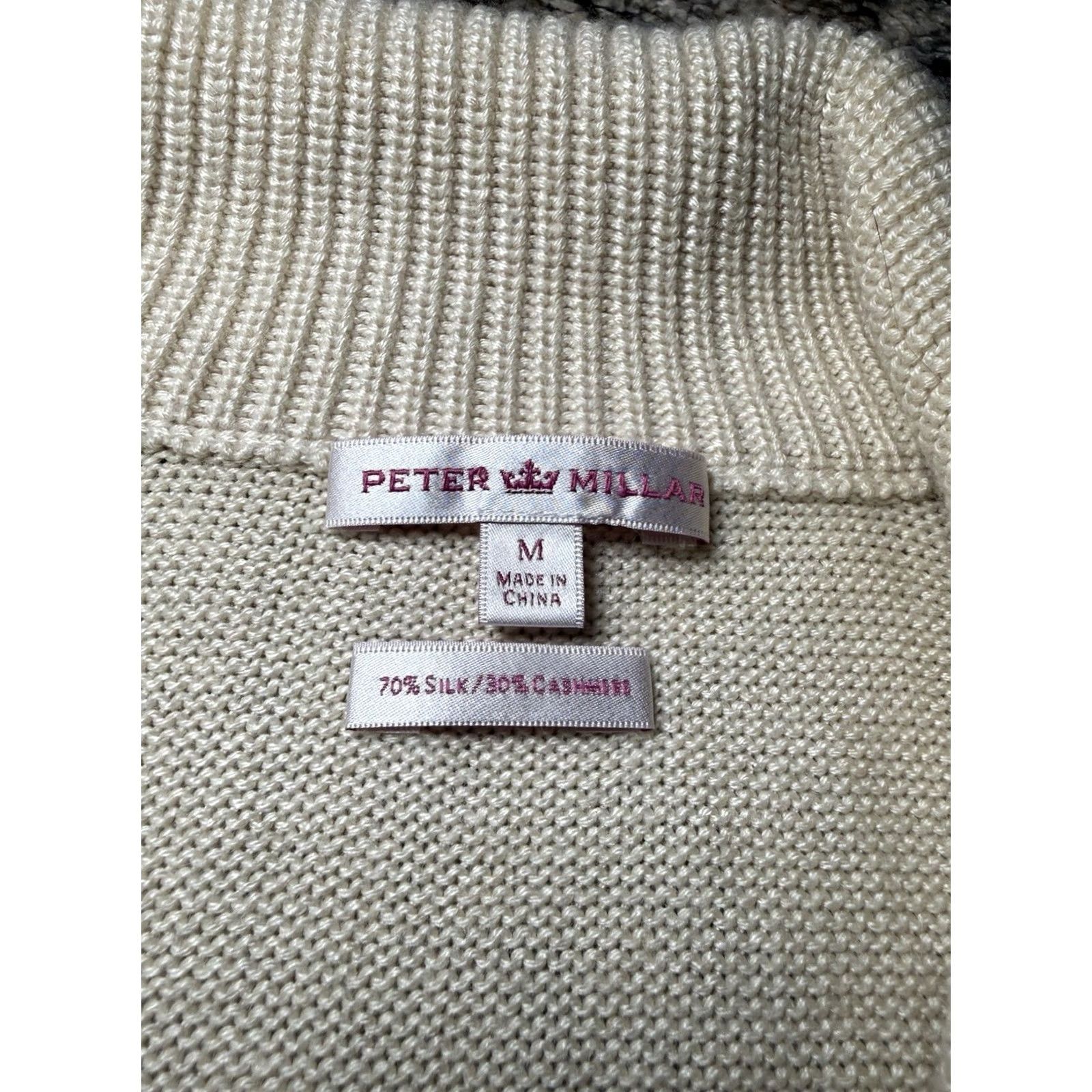 Peter Millar Peter Millar Polo Shirt Beige M Mens Silk Cashmere Blend Knit Stretch Short Sleeve Size US M / EU 48-50 / 2 - 5 Thumbnail
