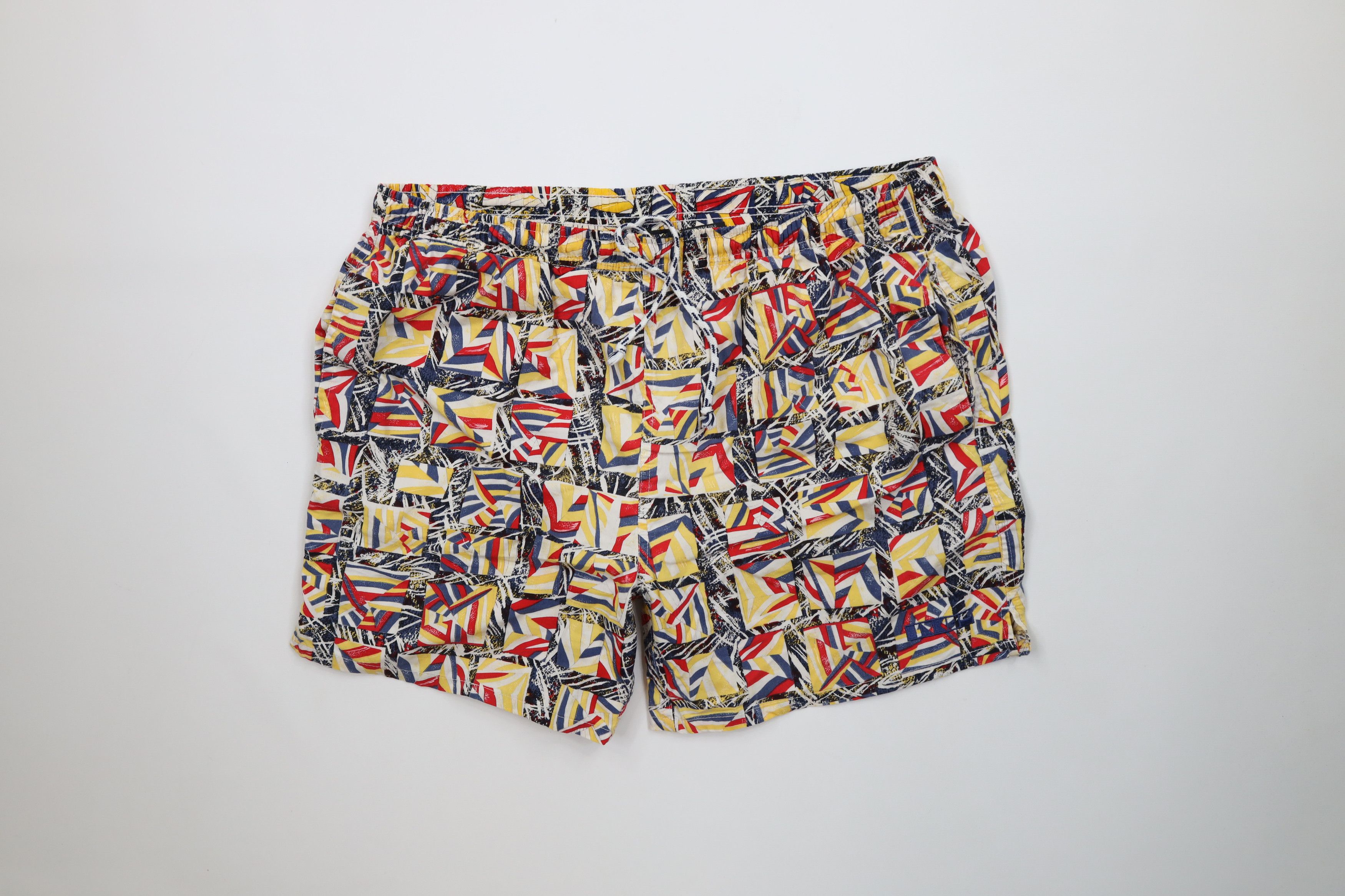 Vintage Vintage 90s Hobie Abstract Sailing Flags Lined Shorts Trunks Size US 32 / EU 48 - 1 Thumbnail
