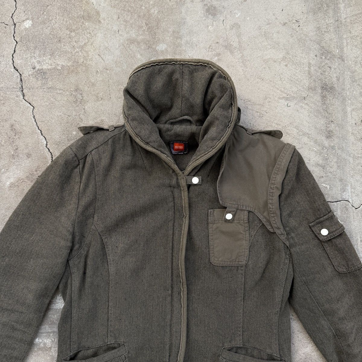 Hugo Boss Vintage Hugo Boss Orange Military Blazer Hooded Jacket Size M / US 6-8 / IT 42-44 - 3 Thumbnail