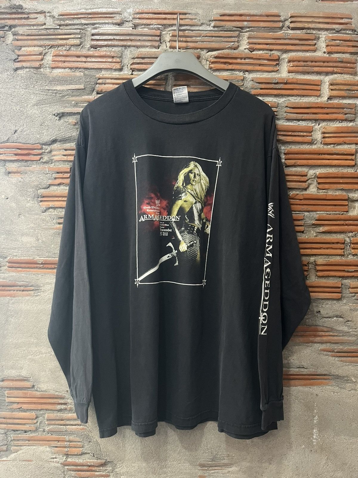 WWF Vtg Torrie Wilson WWE ARMAGEDDON 2002’s long sleeve shirt Size US XL / EU 56 / 4 - 2 Thumbnail