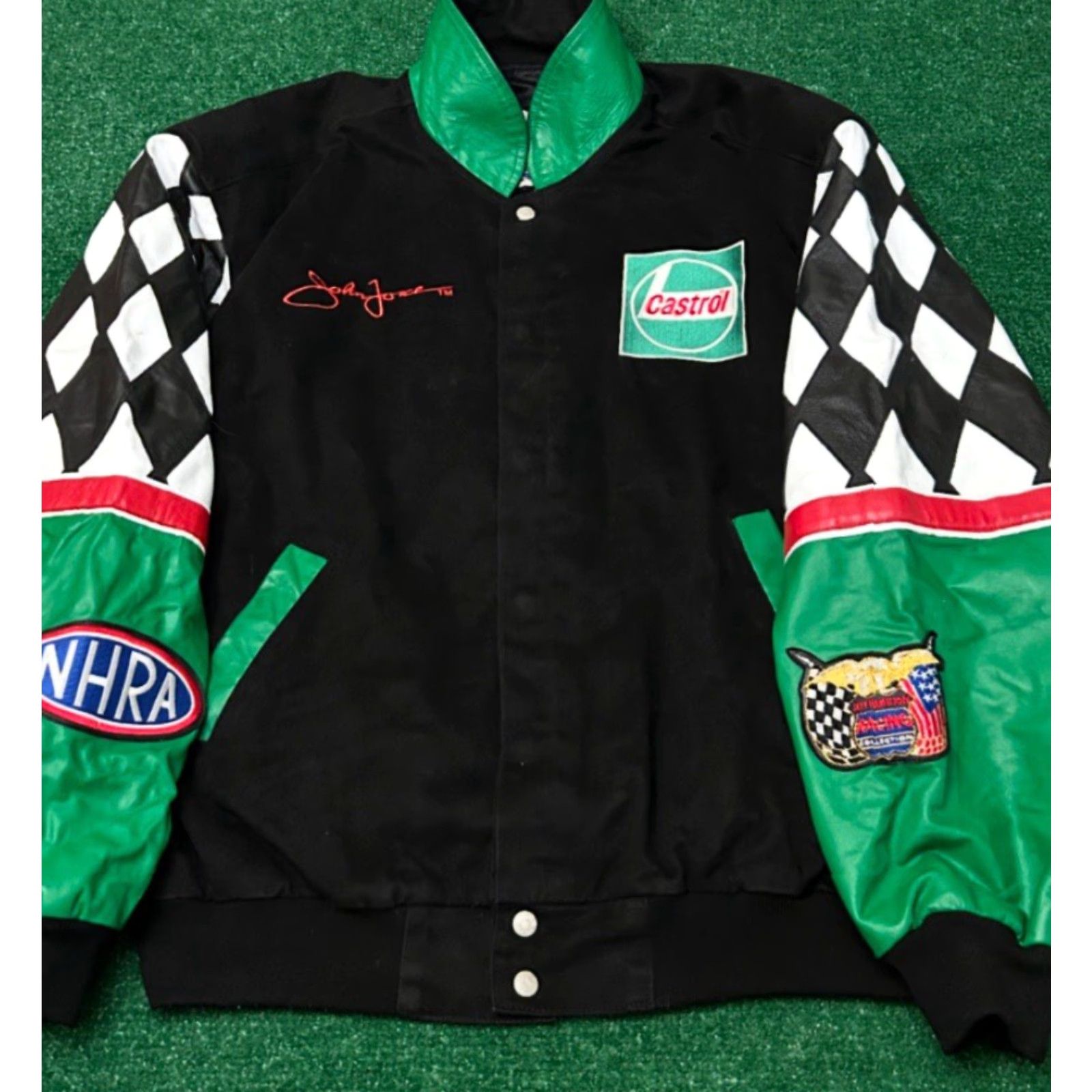 Hamilton VINTAGE Castrol GTX Racing NASCAR Jeff Hamilton Leather Varsity Jacket XXL Size US XXL / EU 58 / 5 - 7 Thumbnail
