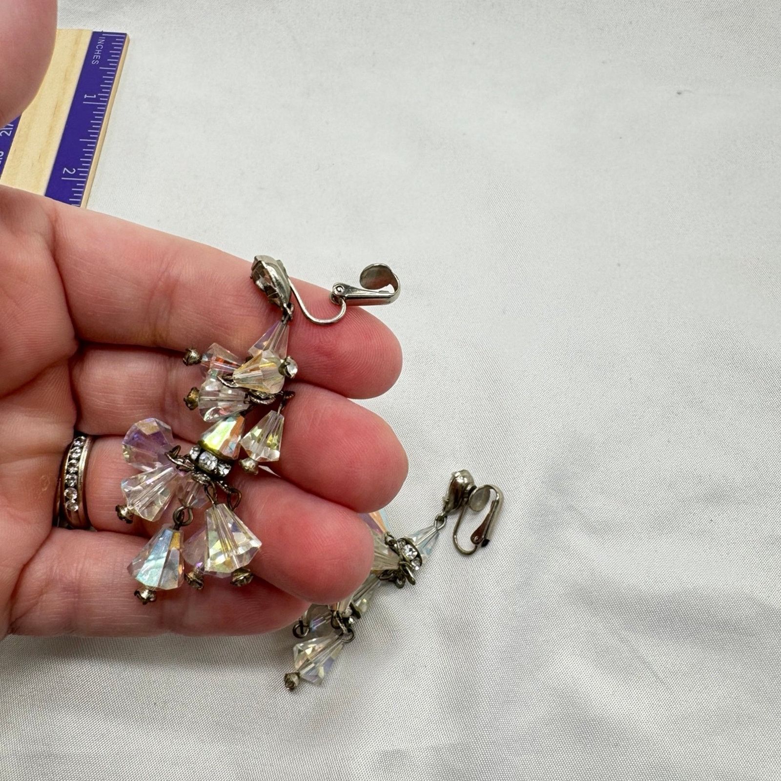 NBDN Nobrandedon VTG Aurora borealis crystal earrings Size ONE SIZE - 7 Thumbnail