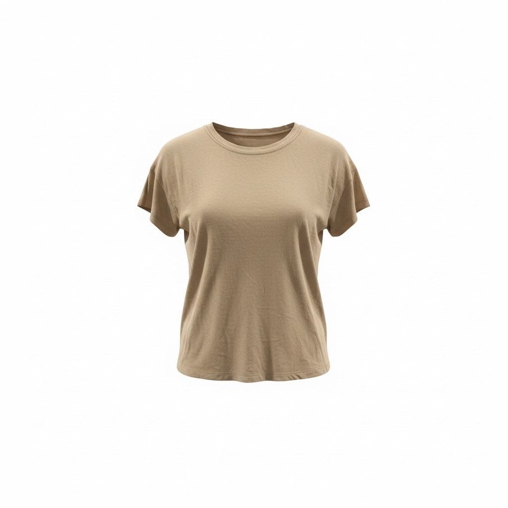 Banana Republic Banana Republic Timeless Tee Women’s Small Tan Short Sleeve Size S / US 4 / IT 40 - 1 Thumbnail