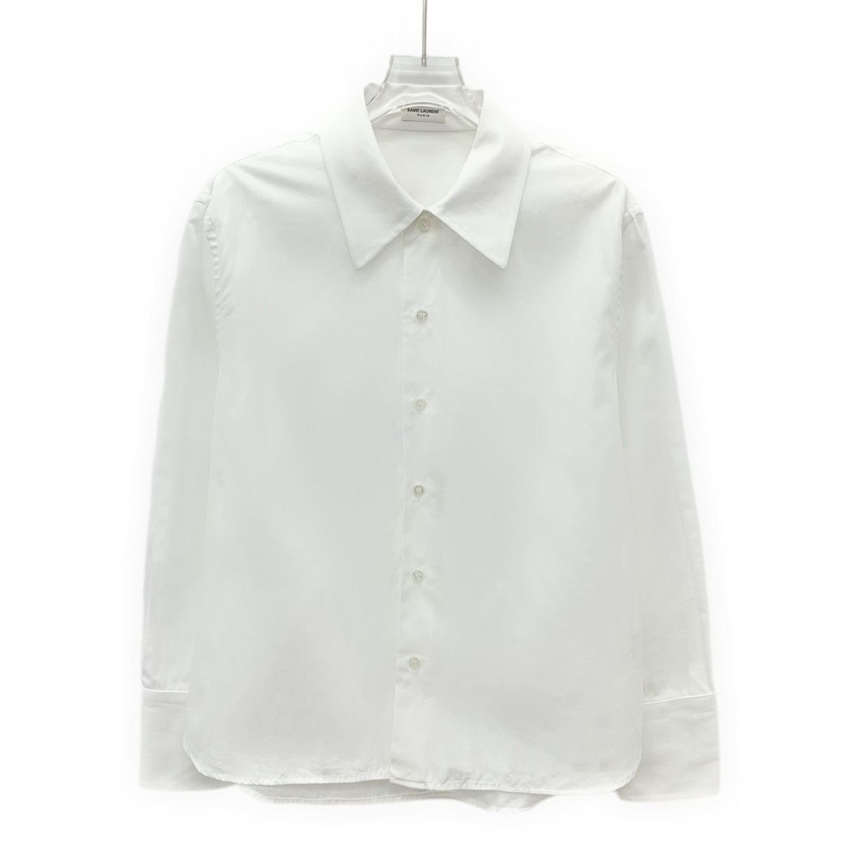 Yves Saint Laurent Yves Saint Laurent White Cotton Long Sleeve Shirt K26WX Size M / US 6-8 / IT 42-44 - 1 Thumbnail