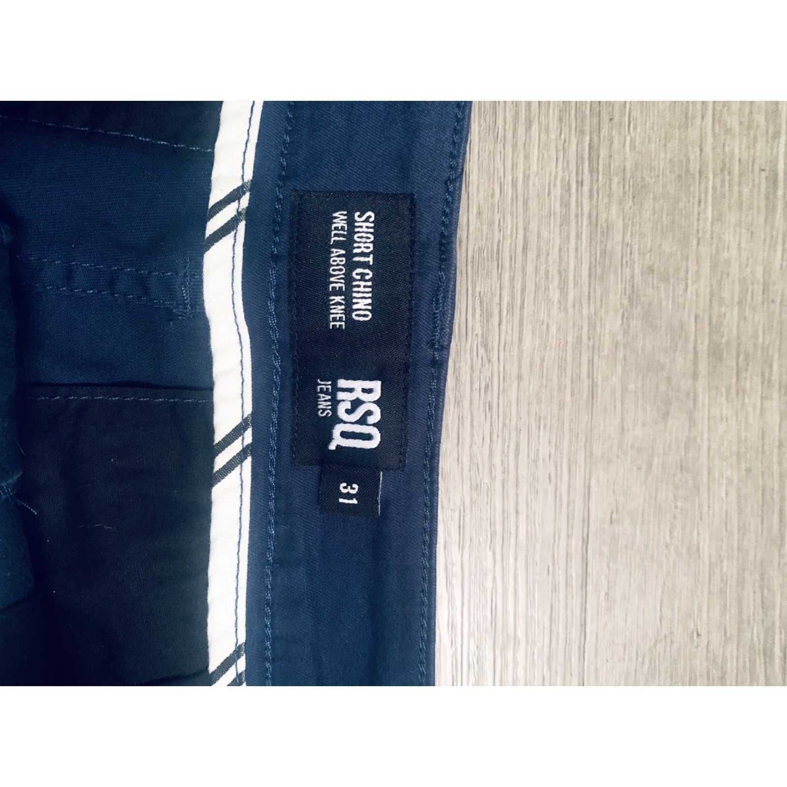 Rsq RSQ Casual Chino Shorts Mens 31 Blue 10” Inseam - Regular Fit, Belt Loops, Flat Front, Cotton, Cotton/Canvas, Beach, New MSRP 4, 10” Inseam Size US 31 - 3 Thumbnail