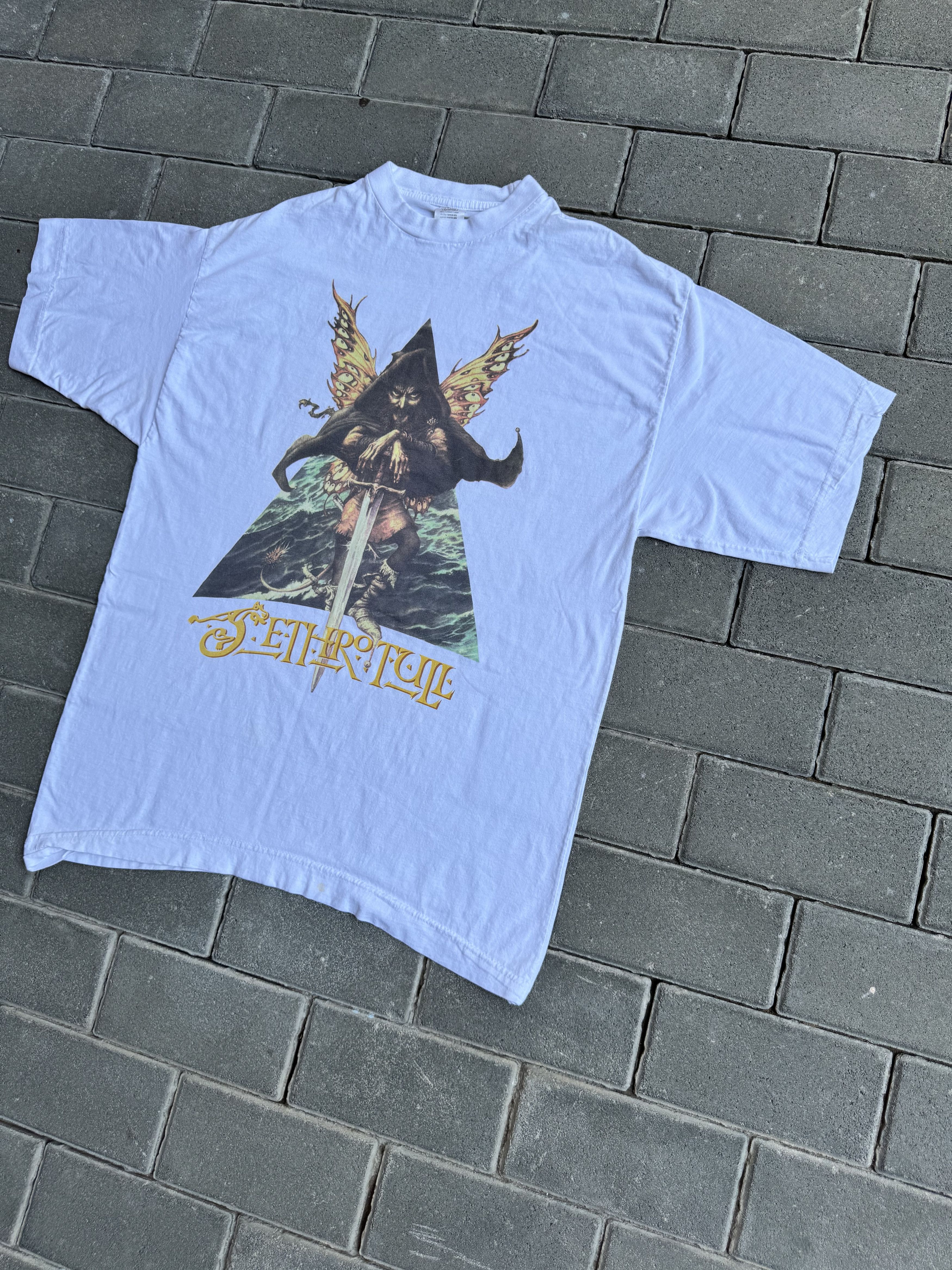 Vintage Jethro Tull Shirt Vintage Fairy Wizard Flute Rock 90s Size US XL / EU 56 / 4 - 3 Thumbnail