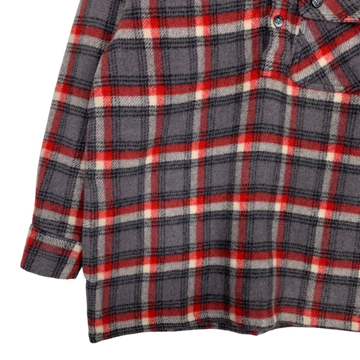 Japanese Brand HALF Tartan Wool Half Button Pullover Shirt #0917-C41 Size US M / EU 48-50 / 2 - 3 Thumbnail