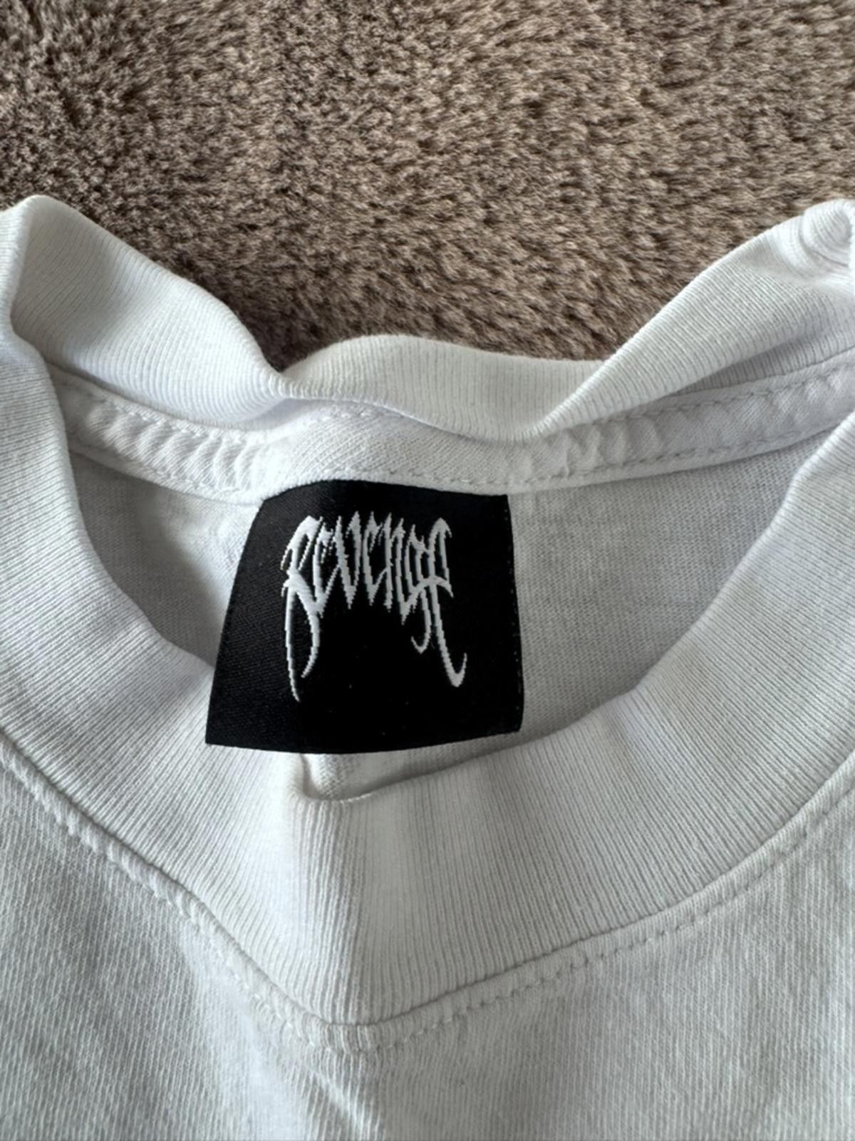 Revenge Revenge White Long Sleeve Shirt with Black Logo Embroidery Size US M / EU 48-50 / 2 - 3 Thumbnail
