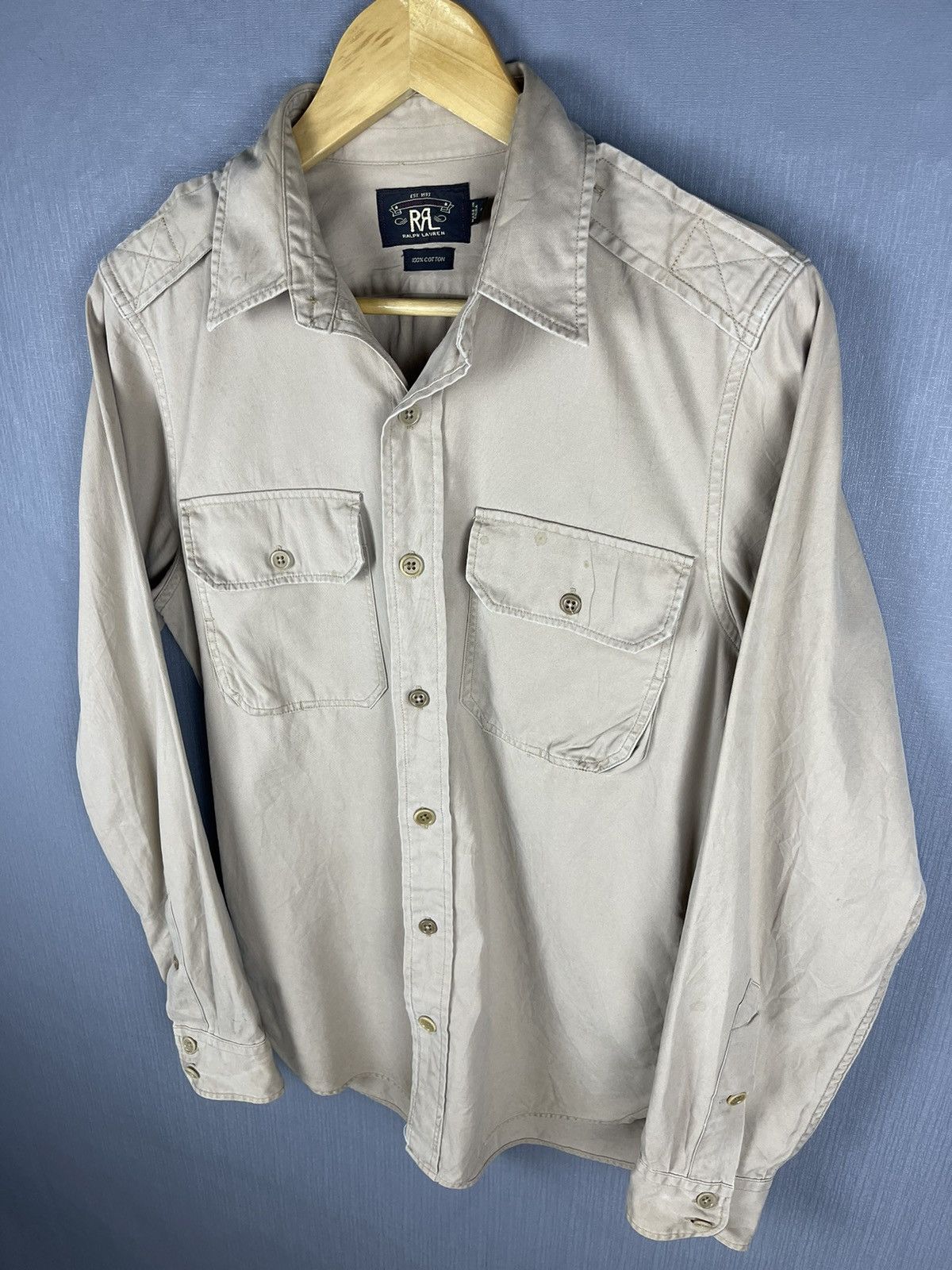 RRL Ralph Lauren × Ralph Lauren × Vintage RRL RALPH LAUREN Vintage Double Pocket Button Ups Shirt Size US M / EU 48-50 / 2 - 4 Thumbnail
