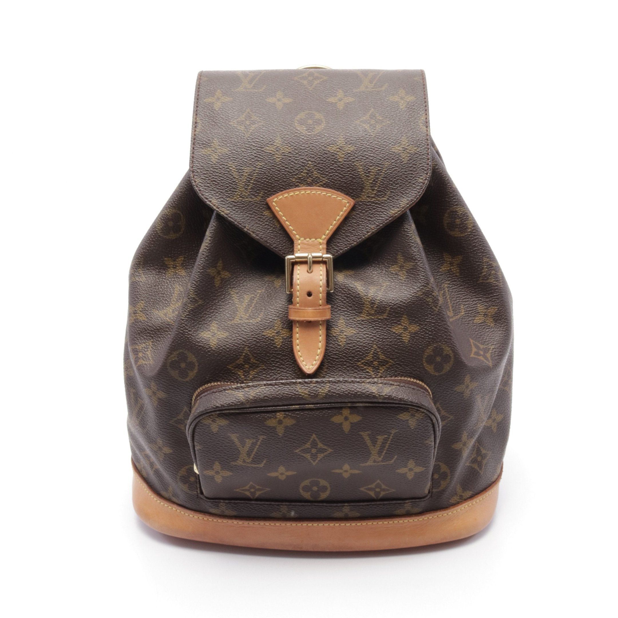 Louis Vuitton Louis Vuitton Montsouris Mm Monogram Backpack Rucksack Leather Brown Size ONE SIZE - 1 Thumbnail