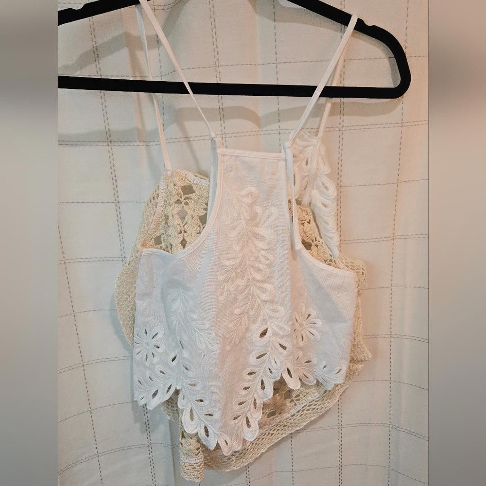 Other By Anthropologie Pieced Crochet Sweater Tank Size XXS / US 00 / IT 34 - 8 Thumbnail