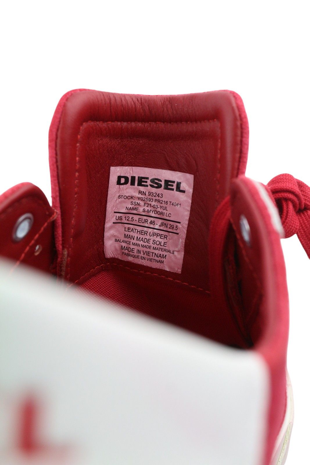 Diesel S-MYDORI LC EU46 Red Suede Leather 41528 Size US 13 / EU 46 - 9 Thumbnail