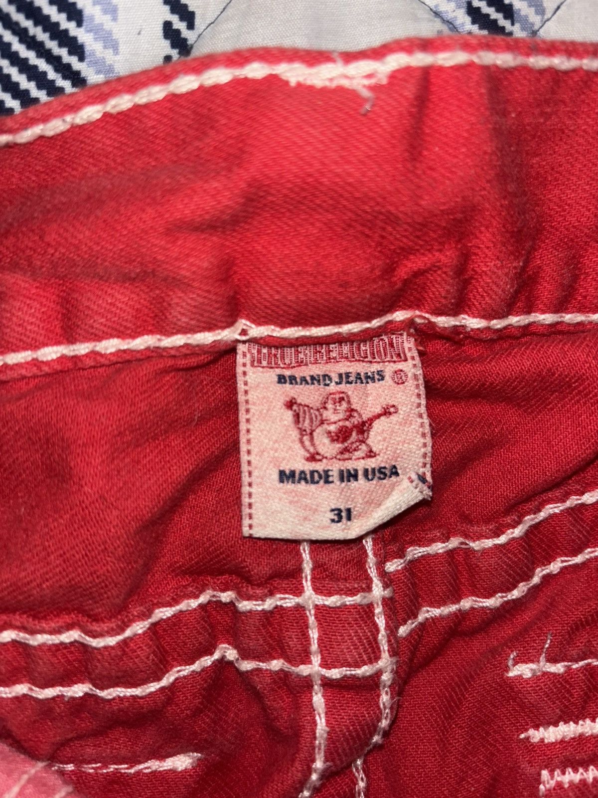 True Religion Red Super T Straight True Religion Jean Size US 31 - 4 Thumbnail