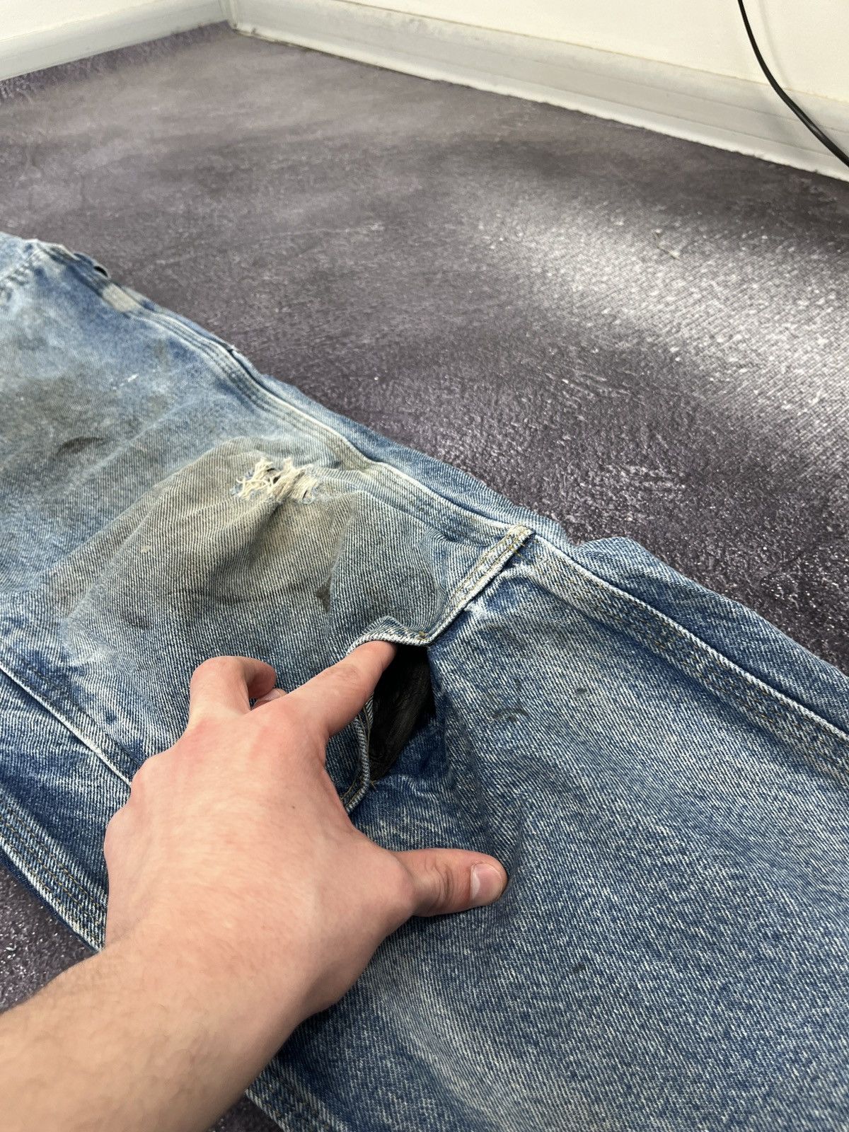 Carhartt Vintage 90s Carhartt Double Knee Faded Baggy Pants Jeans Size US 40 / EU 56 - 12 Thumbnail