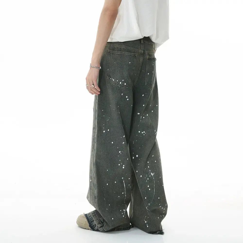 Designer × Japanese Brand × Vintage distressed faded paint flared jeans Size US 33 - 2 Thumbnail
