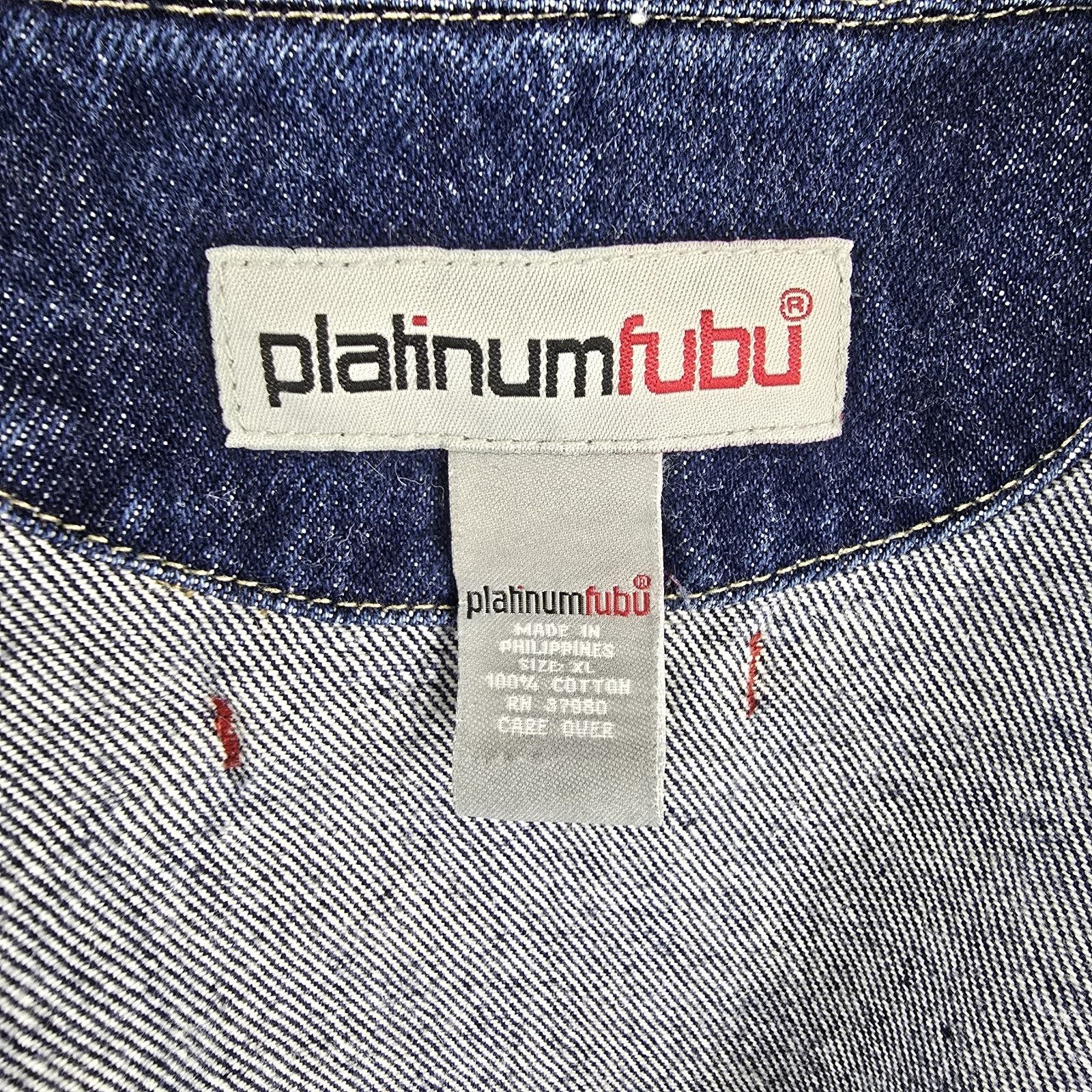 Fubu Vintage Platinum FUBU Denim Jacket Mens XL Blue Hip Hop Y2K Size US XL / EU 56 / 4 - 8 Thumbnail