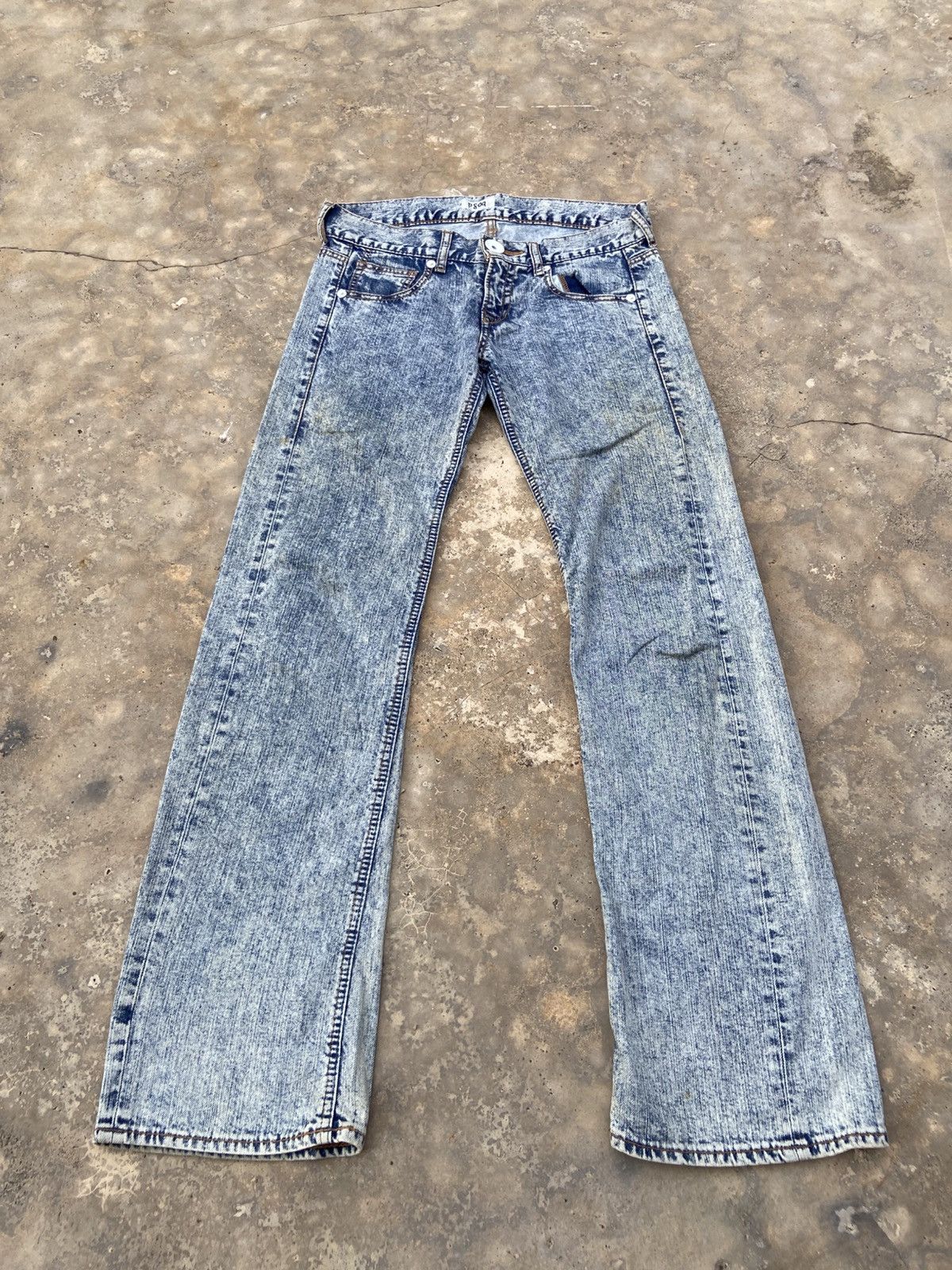 Japanese Brand Co and Lu Acid Wash Low Rise Pant Size US 28 / EU 44 - 1 Thumbnail