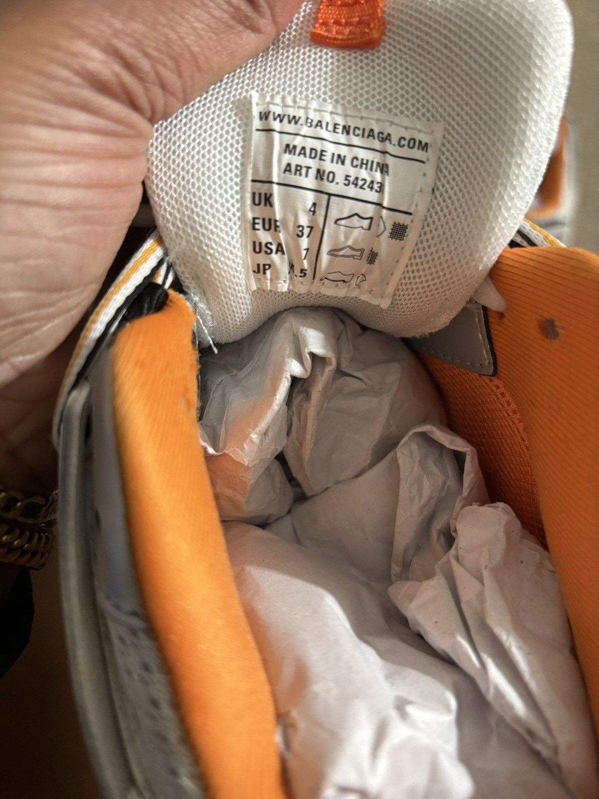 Balenciaga White and orange balenciagas Size US 7 / IT 37 - 6 Thumbnail