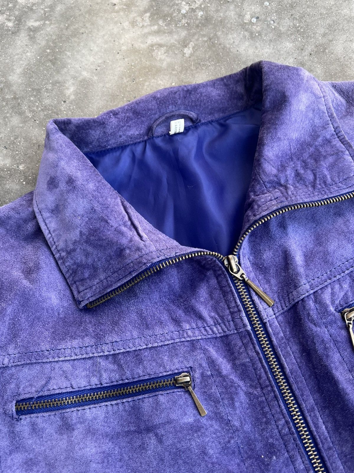 Vintage Vintage leather suede jacket in vibrant purple rare Size M / US 6-8 / IT 42-44 - 4 Thumbnail