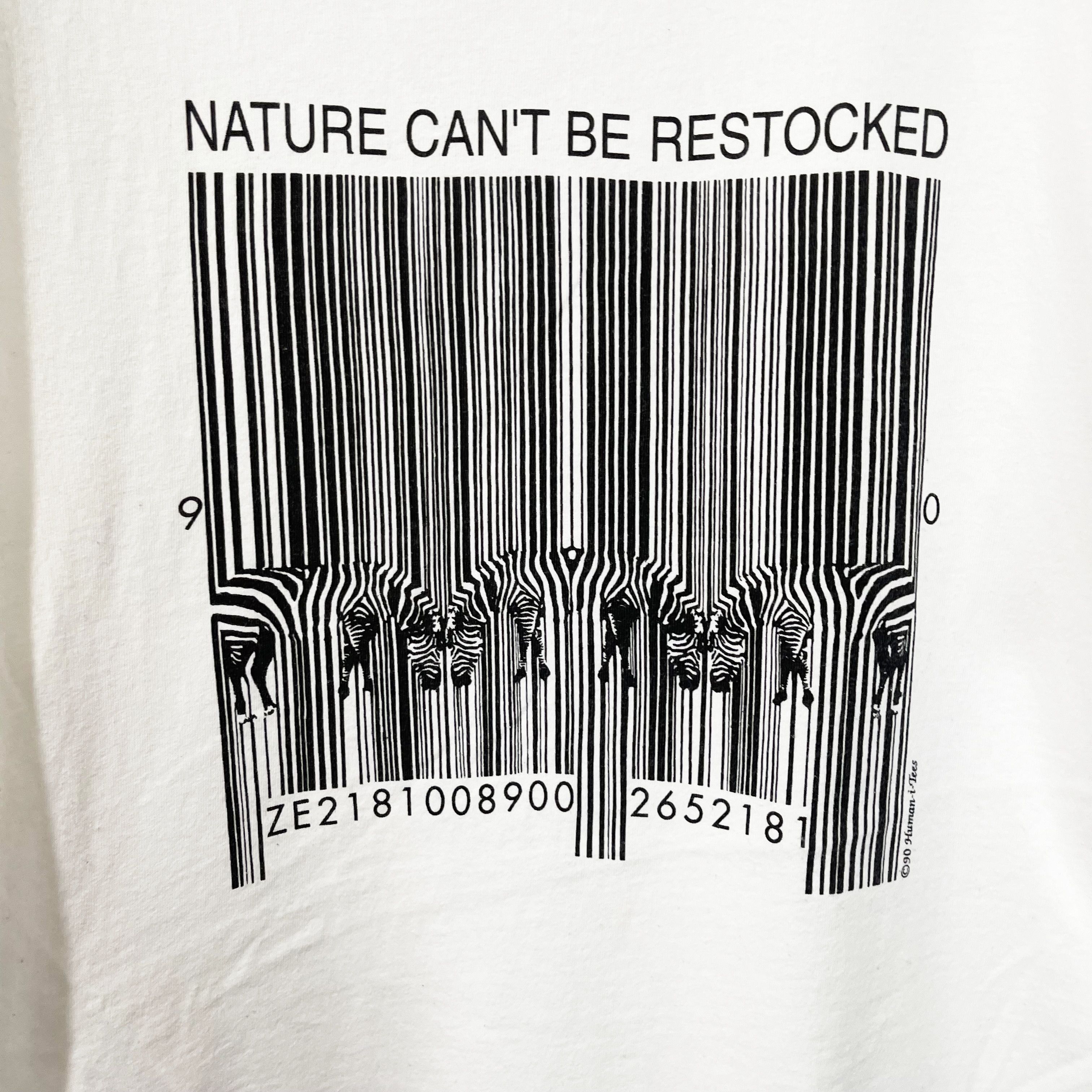 Vintage Vintage 90s Nature Can't Be Restocked Barcode Zebra T-Shirt Size US XL / EU 56 / 4 - 2 Thumbnail