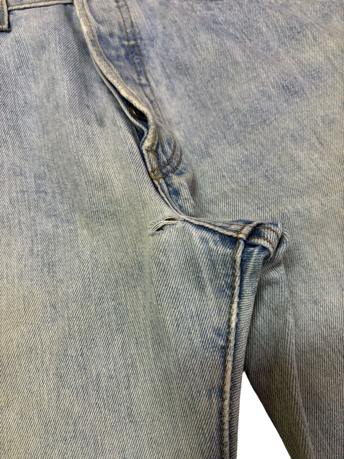 Levi's Vtg 90s Levis 501 Blue Wash Distressed Jeans Size US 30 / EU 46 - 6 Thumbnail