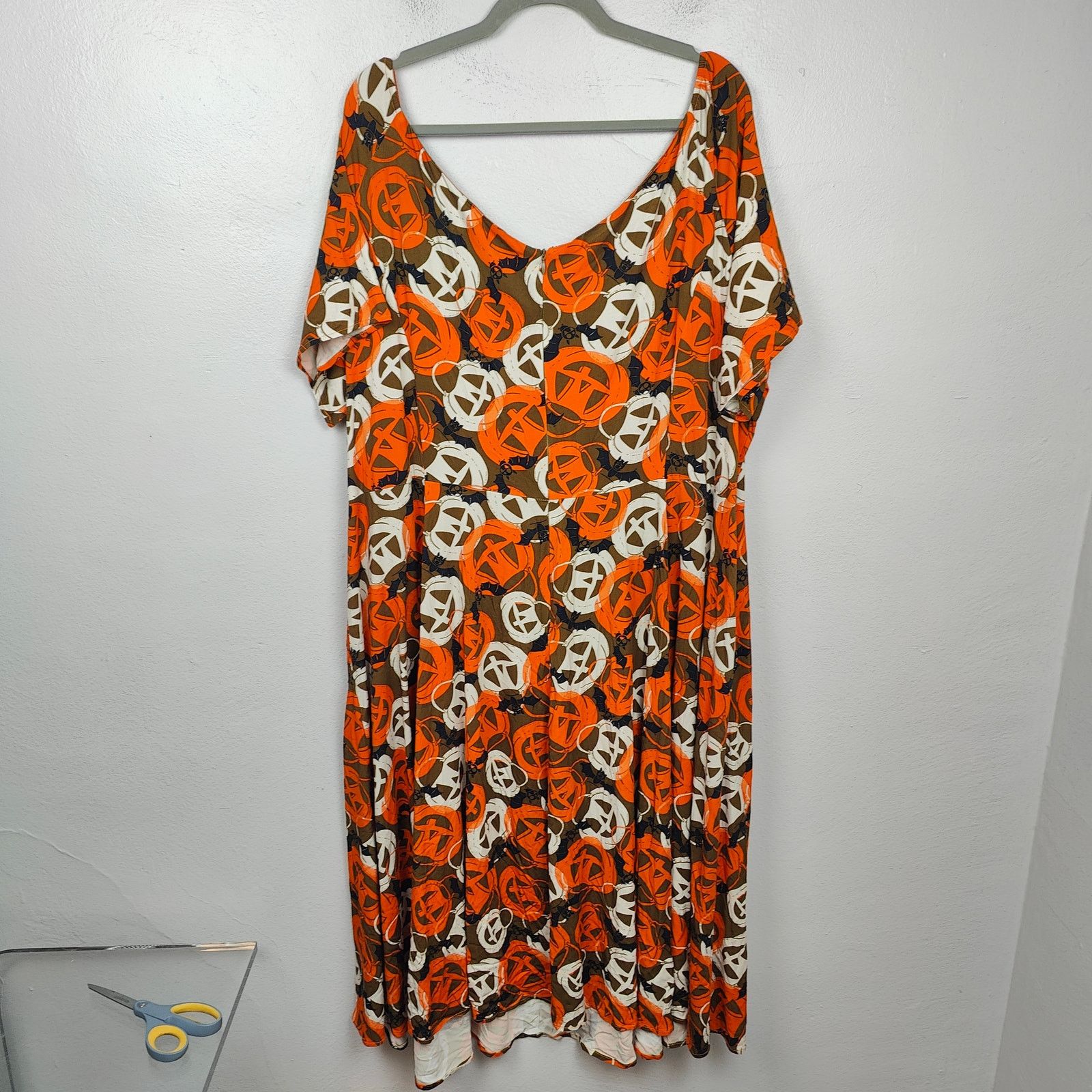Other Miss Lulo Bella Pumpkin & Bats Dress Womens 4X SoySilk Size 4XL / US 24-26 - 6 Thumbnail