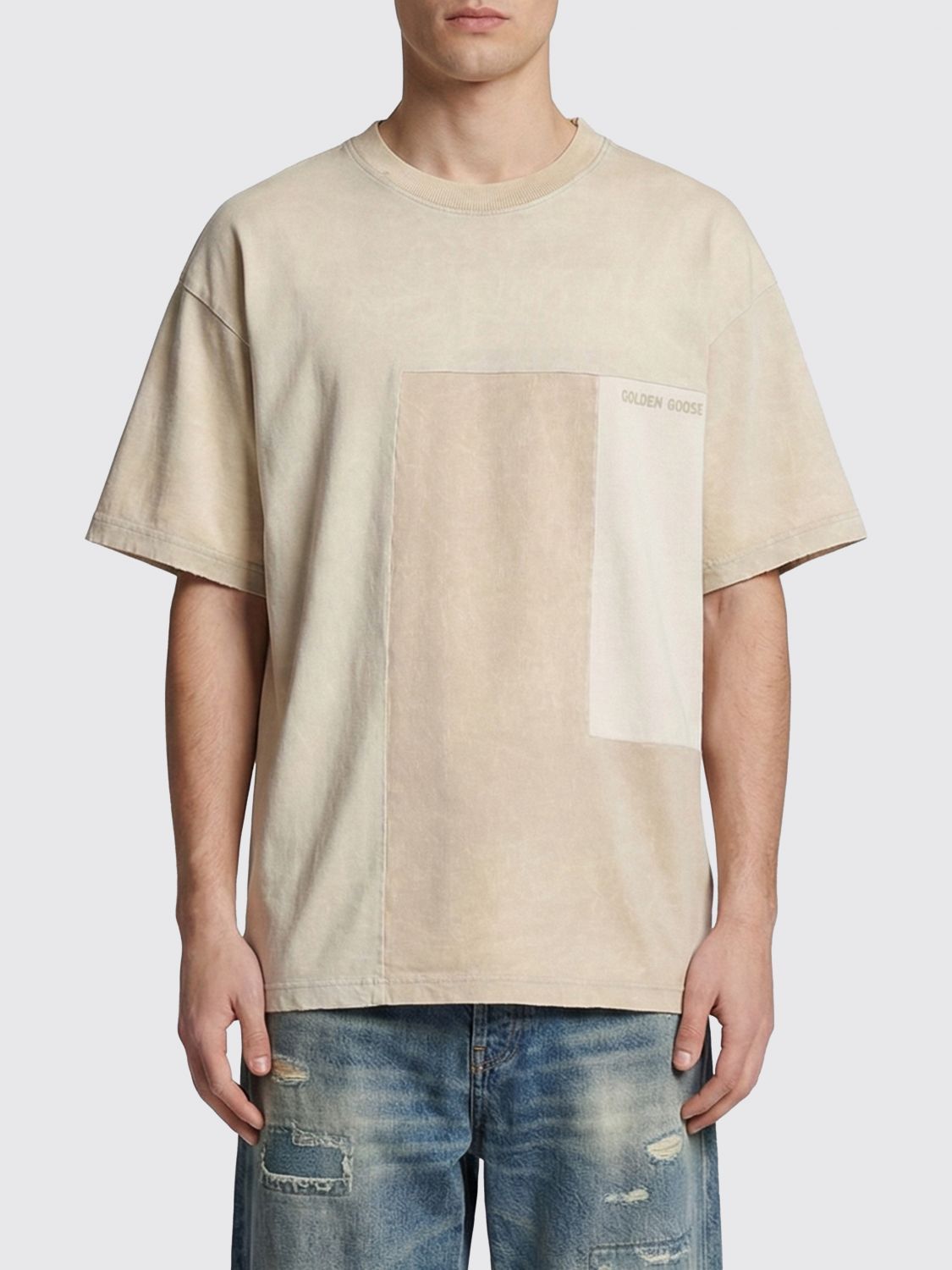 Golden Goose Golden Goose T-Shirt Men Yellow Cream Size US S / EU 44-46 / 1 - 1 Thumbnail