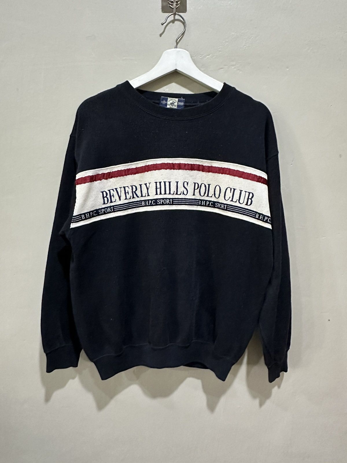 image of Beverly Hills Polo Club Sweatshirt in Dark Blue, Men's (Size Small)