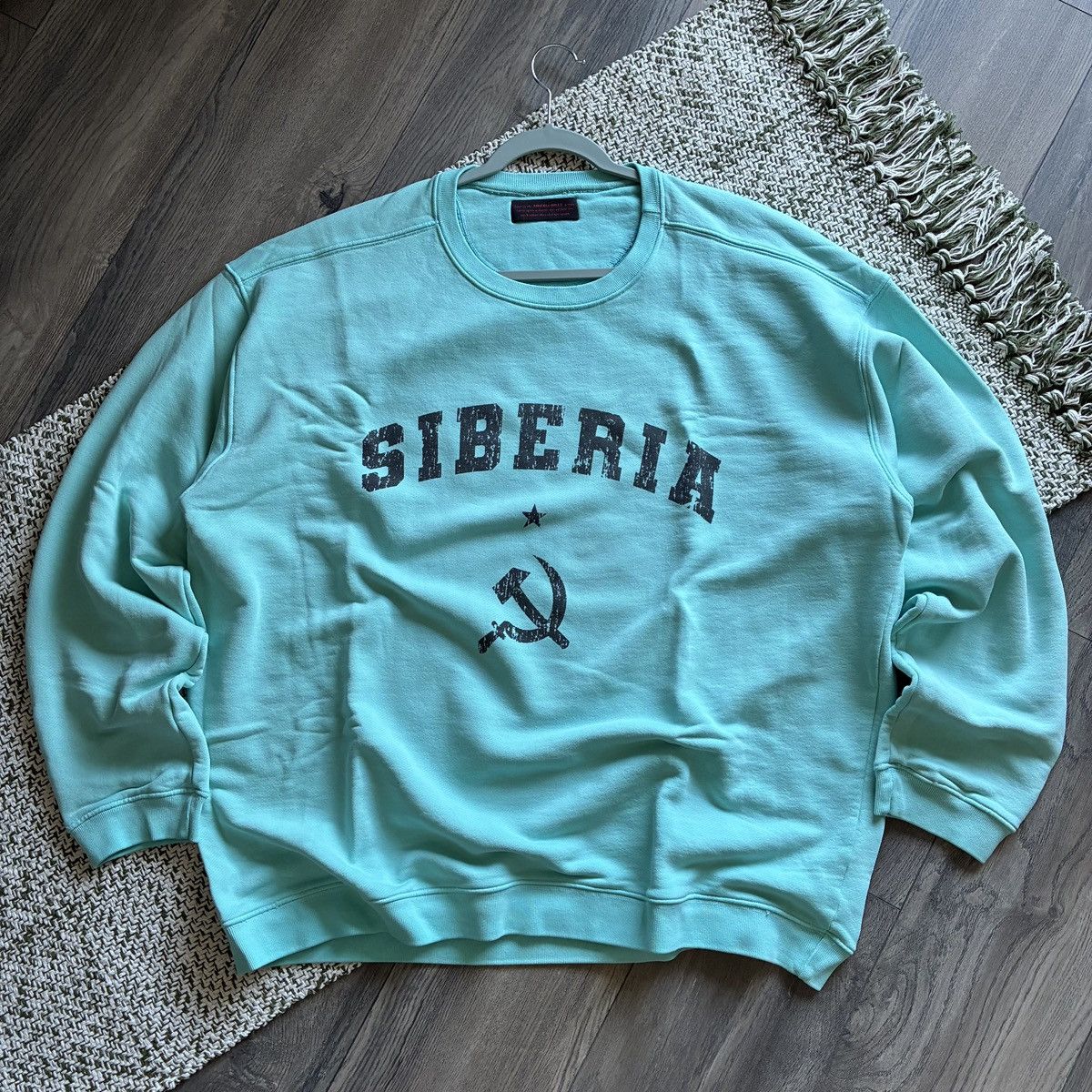 SIBERIA HILLS Blood Crewneck Misty Teal Sweatshirt