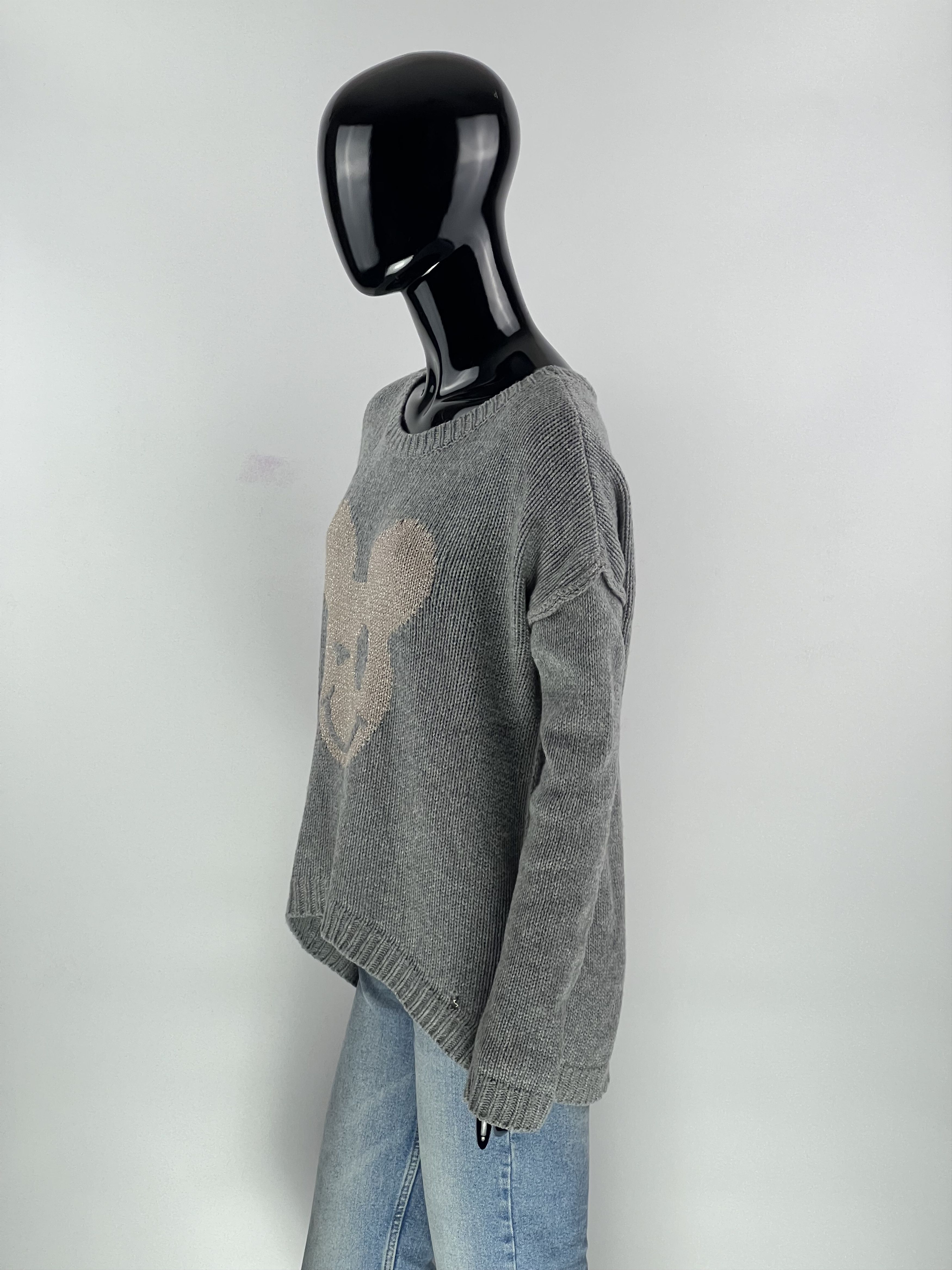 Designer Set Women's Gray Wool Cashmere Sweater Size IT42 Size M / US 6-8 / IT 42-44 - 2 Thumbnail