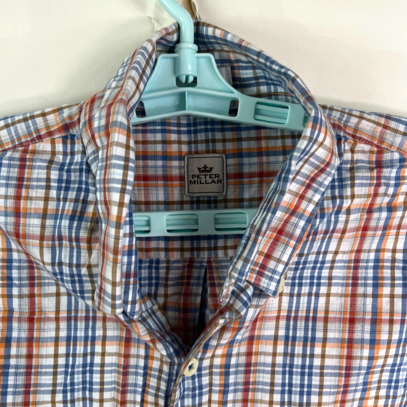 Peter Millar PETER MILLAR Long Sleeve Plaid Button-Down Shirt Mens Adult Size M Multicolor Classic Fit Size US M / EU 48-50 / 2 - 3 Thumbnail