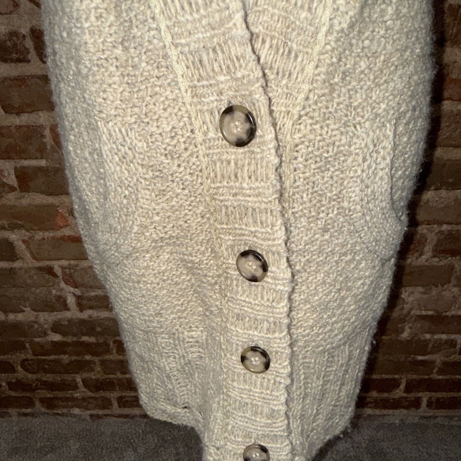 Free People Free People Napoli Knit Beige Long Duster Cardigan Vest Sz M Size M / US 6-8 / IT 42-44 - 2 Thumbnail