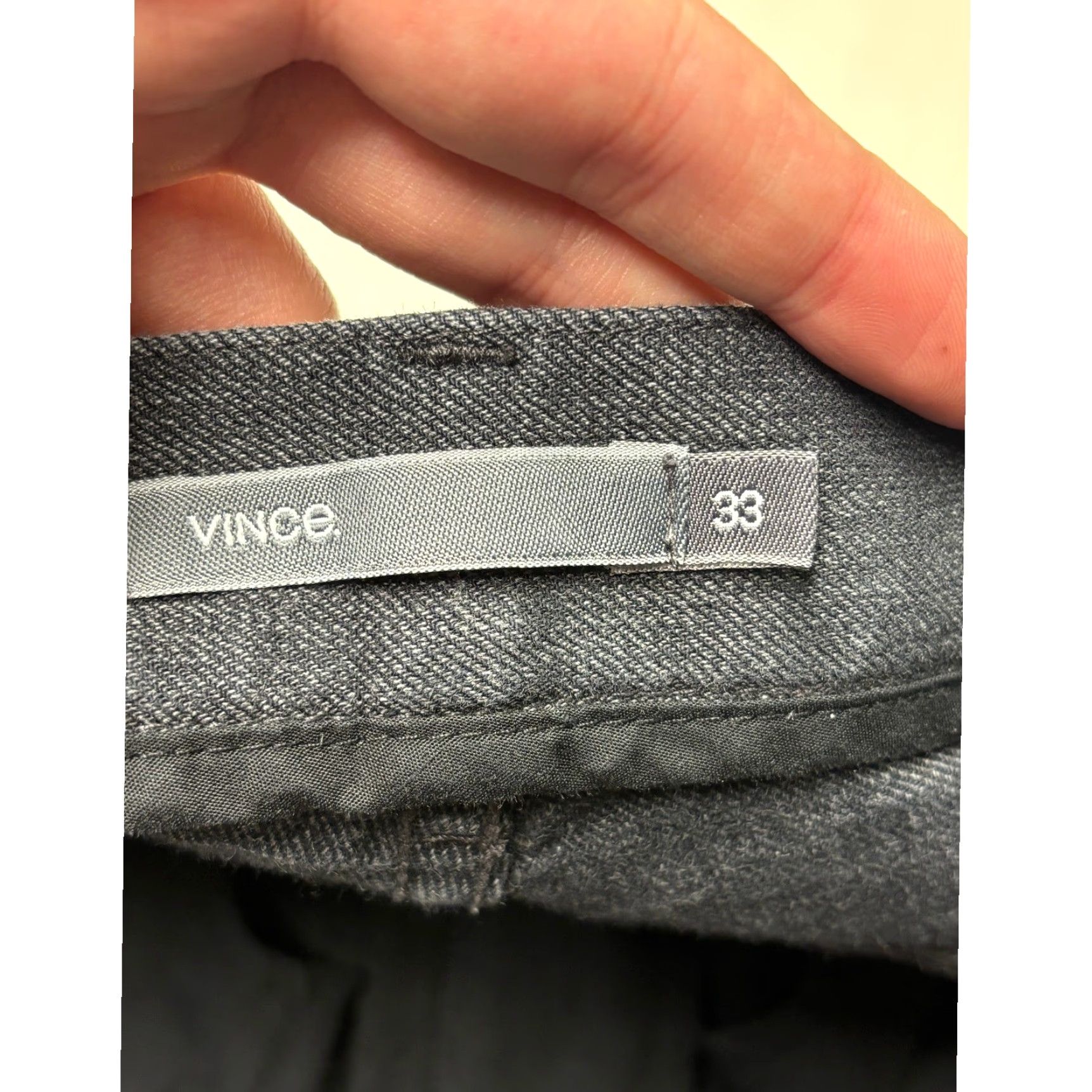 Vince Vince Pants Mens Dark Indigo Straight Leg 33x27 Cotton Blend Denim 5-Pocket Made in USA Size US 36 / EU 52 - 5 Thumbnail