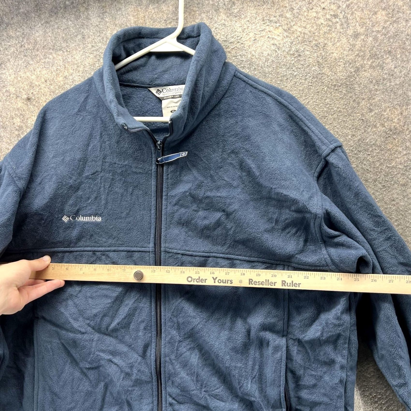 Layer 8 Columbia Jacket Mens XL Blue Fleece Full Zip Outdoor Hiking Warm Casual Layer Size US XL / EU 56 / 4 - 6 Thumbnail