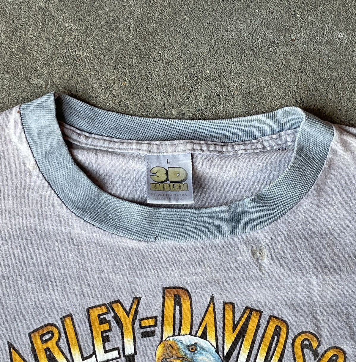 Vintage Vintage Harley Davidson 3D Emblem T-Shirt Eagle 1990 Size US L / EU 52-54 / 3 - 7 Thumbnail