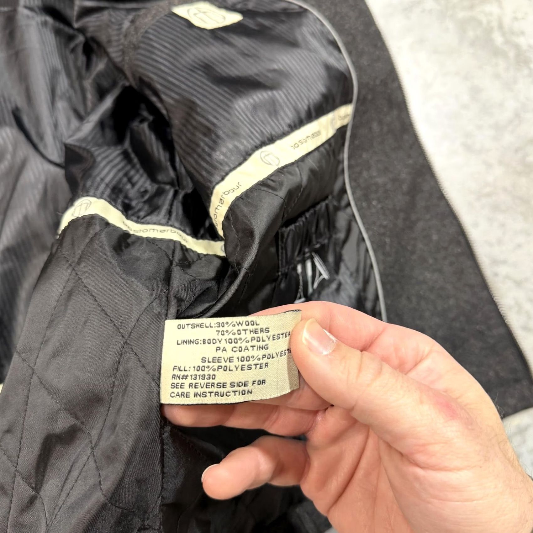 Vintage Boston Harbour Jacket Mens Large Gray Wool Bomber Full Zip Quilted Lined Outdoor Vintage No Size US L / EU 52-54 / 3 - 4 Thumbnail