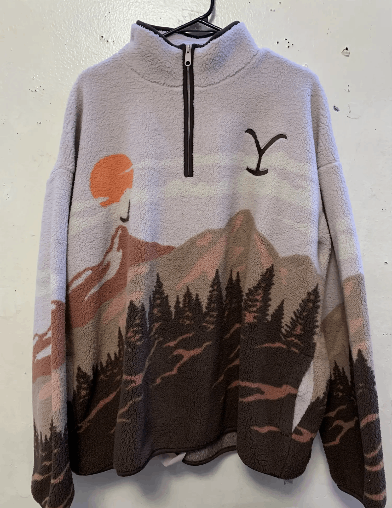 Other SUNSET LANDSCAPE Custom Sherpa Fleece ⊛ PNK/ORNG/BRWN ⊛ New Size US M / EU 48-50 / 2 - 1 Thumbnail